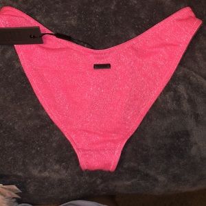 pink mica sparkle triangl bikini bottoms